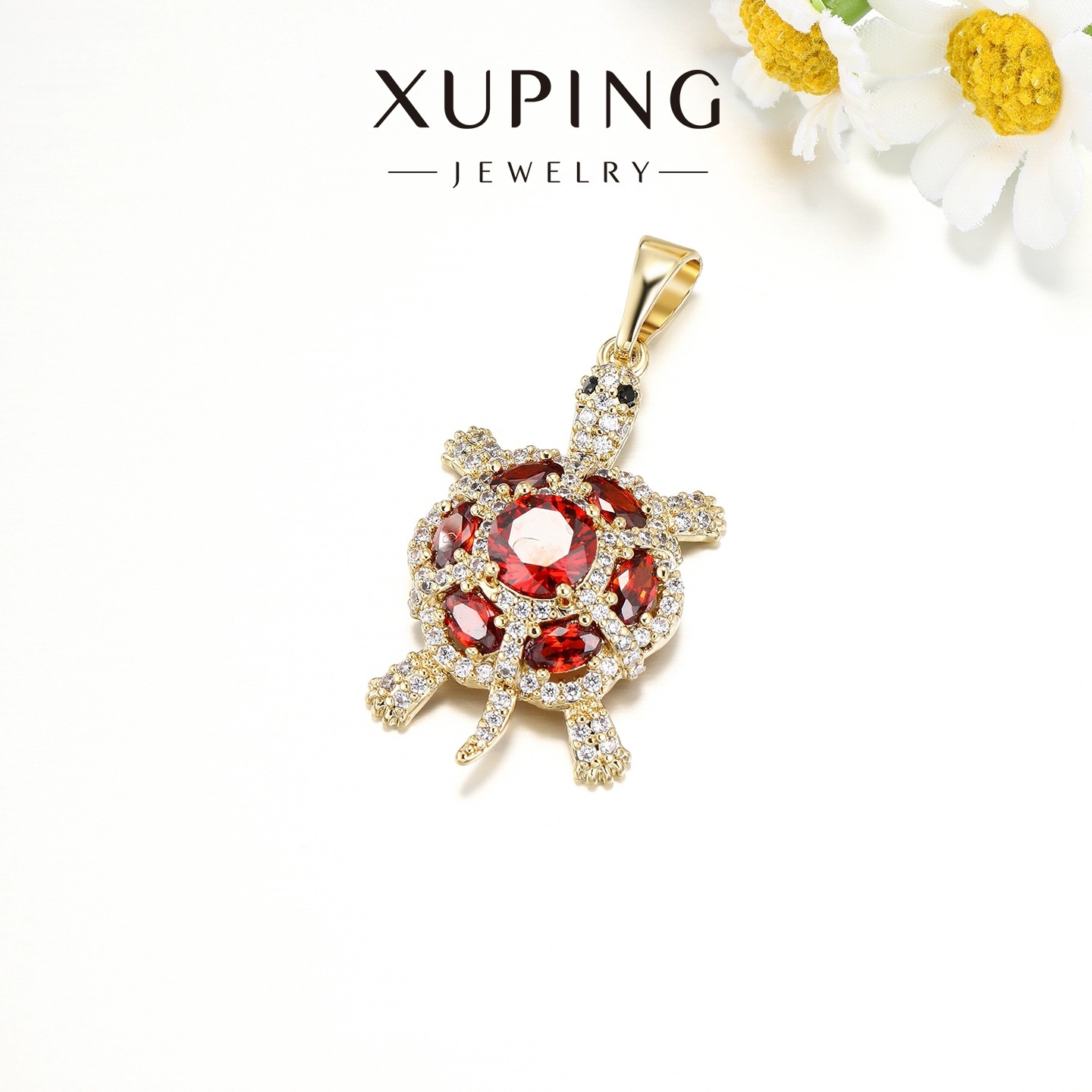 Xuping moda ligera y lujosa serie de colgante de tortuga nicho de personalidad estilo elegante de alta calidad accesorios al por mayor