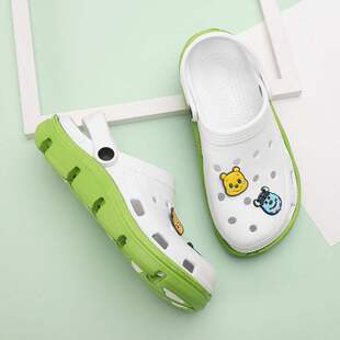 Couple's Thick-Soled Clogs for Women, Versatile Student Ins Trendyy Summer Non-Slip Outer Wear Nurse Toe Shoes Beach Shoes