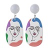 Three dimensional fashionable acrylic earrings, European style, 3D