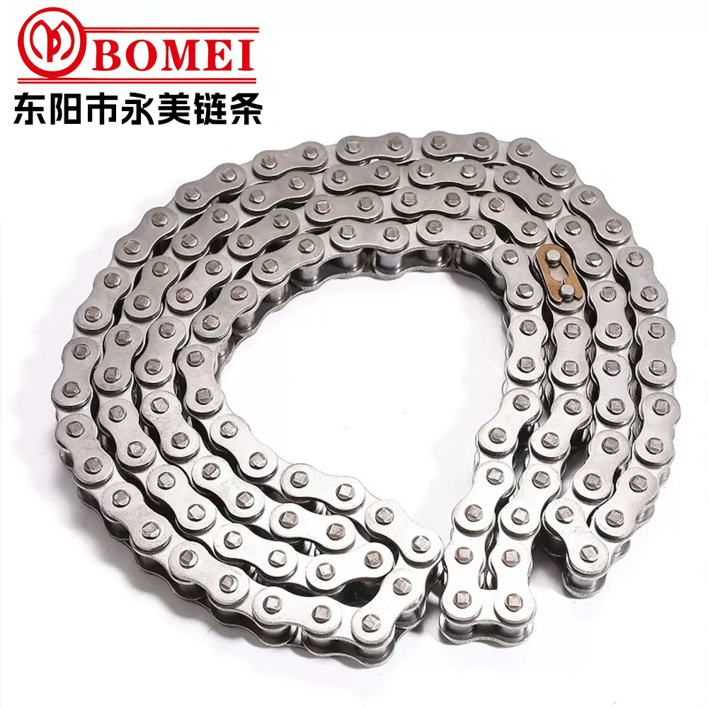 国标现货A系列现货批发三排滚子链传动链不锈钢碳钢链条摩托链条