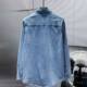 Chrome Heart New Denim Shirt Long Sleeve Casual Loose Shirt Retro All-match Top