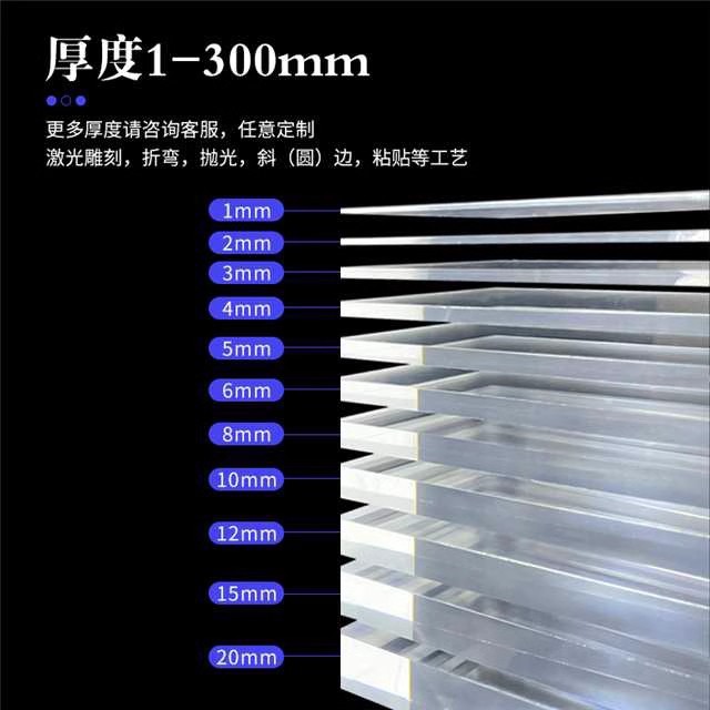 透明亚克力板有机玻璃板DIY手工制作塑料展示盒广告牌加工来图做