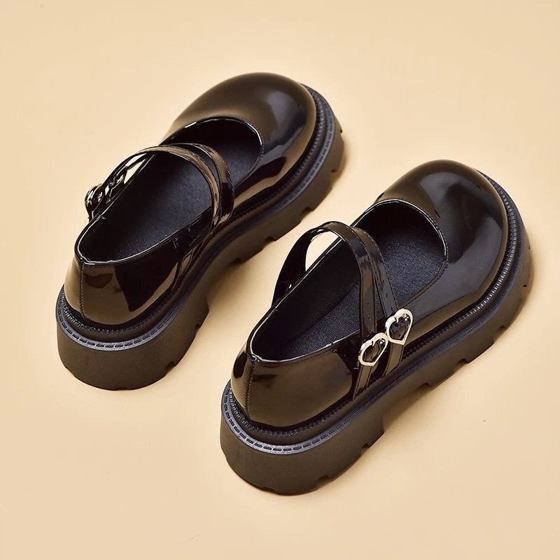 Girls' Leather Shoes 2025 New Spring and Autumn Children's Princess Shoes Medium and Large Children's Soft Sole Black Little Girls Performance Shoes