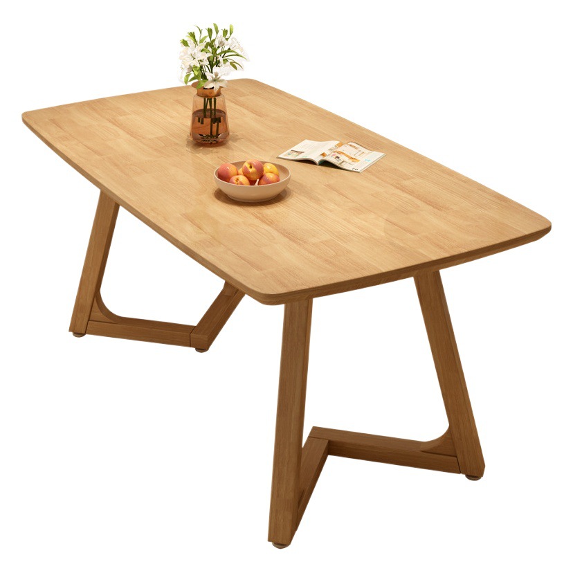 Mesa de comedor de madera maciza nórdica moderna mesa de comedor rectangular económica simple y combinación de sillas pequeño apartamento sala de estar mesa de comedor en casa