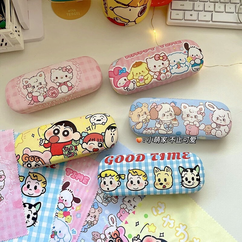 Cute Cartoon Glasses Box Portable Drop-resistant Anti-pressure Japanese High-end High-value Mearglass Storage Box for Girls