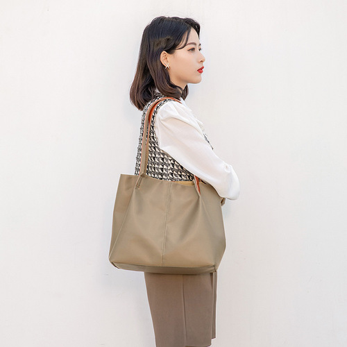 One-shoulder casual canvas tote bag popular bag  new large capacity Oxford cloth simple women's handbag