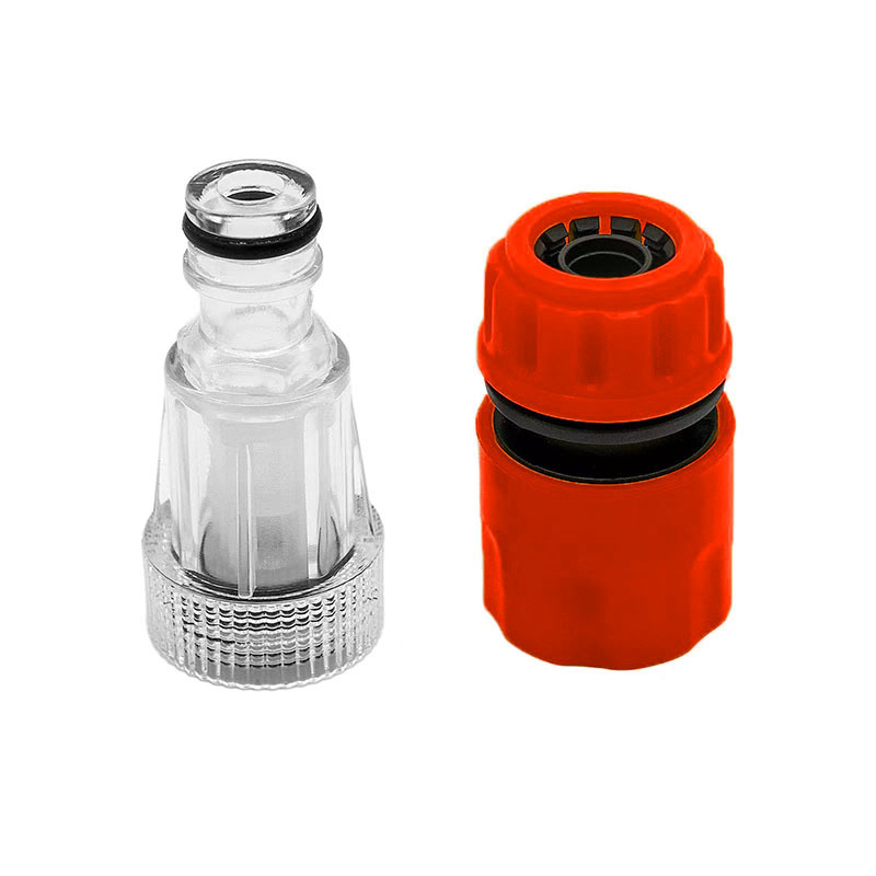 洗车机进水过滤网透明奶嘴接头六分接口适用家用手提清洗机配件