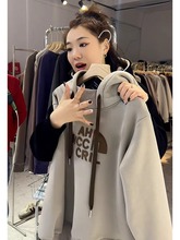 今年流行欧货爆款卫衣女春秋季2025新款小个子中长款美式慵懒上衣