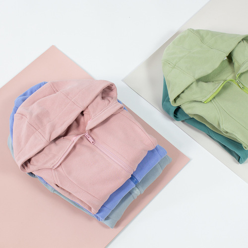 Women's Yoga Wear: Autumn/Winter Fleece-Enhanced Hoodie with Zipper, Sporty Casual Hooded Cardigan for Toning & Shaping