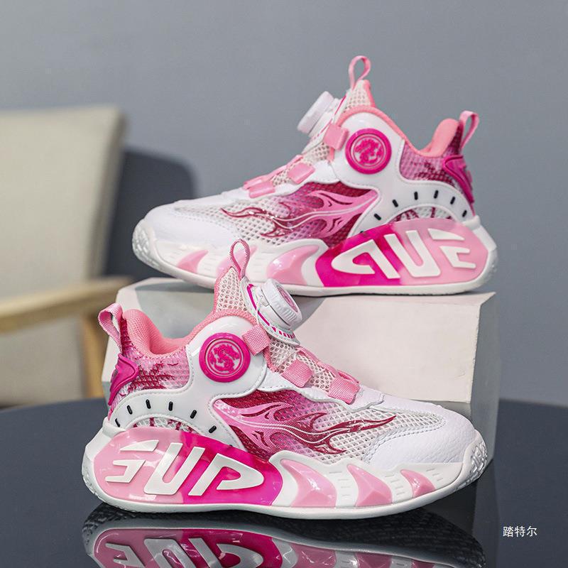 Children's Basketball Shoes, Boys and Girls Sports Shoes, Friction and Sound, Summer New Mesh Breathable Lightweight Training Shoes