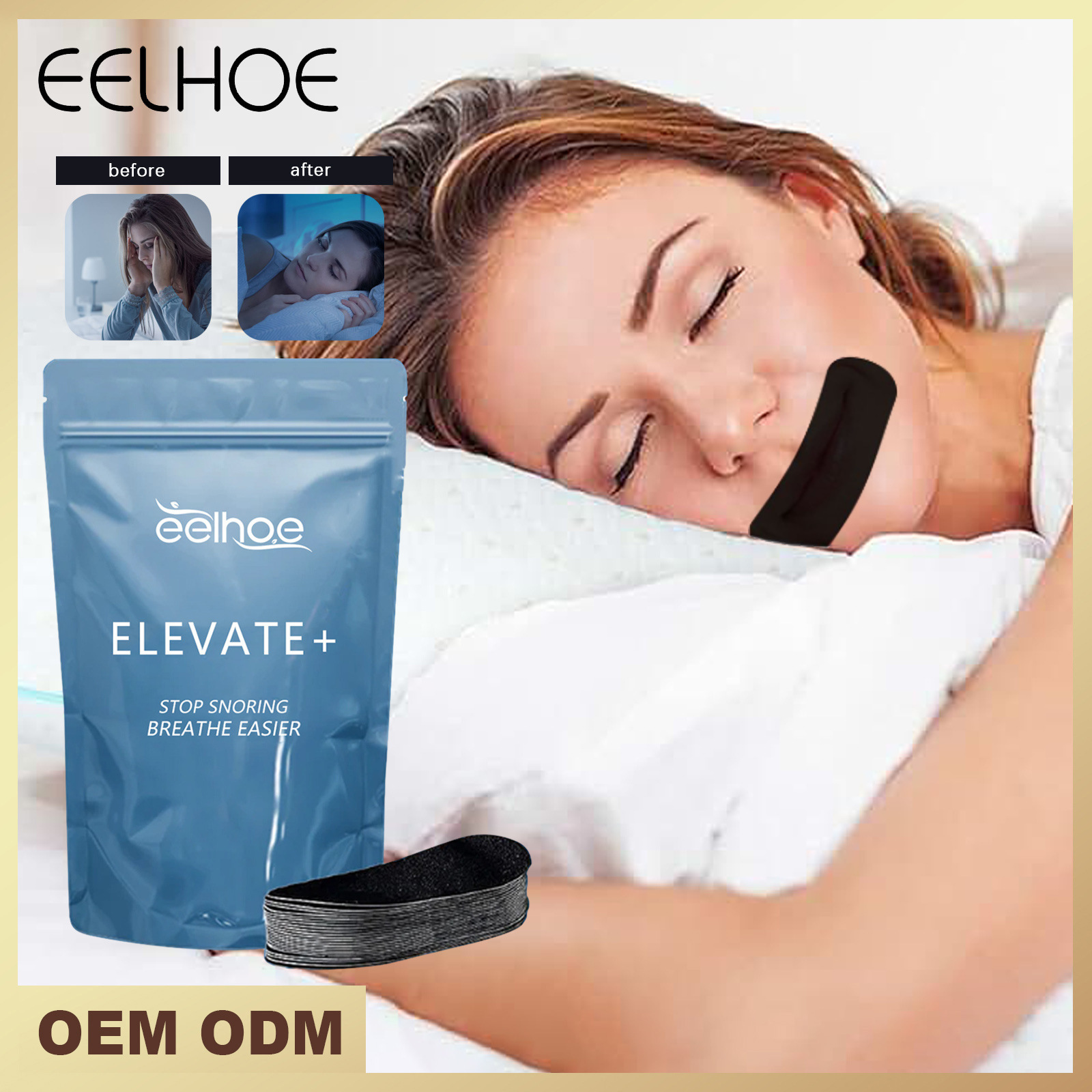 EELHOE anti-snore patch open mouth breathing closed mouth patch anti-snore anti-snore care sleep adult anti-snore patch