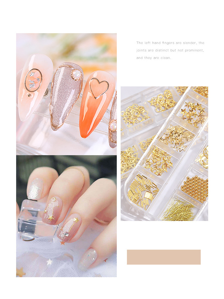 30g Weight Fashion Geometric Alloy Nail Patches Nail Supplies