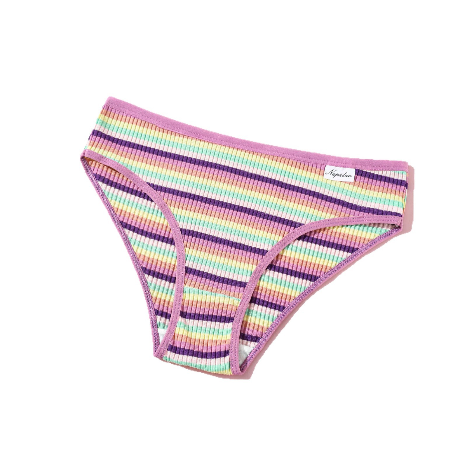 Nuevos calzoncillos de mujer con hilo de color de algodón puro, cintura baja, abdomen, transpirable, ropa interior de doble capa para niñas, procesamiento personalizado image 6