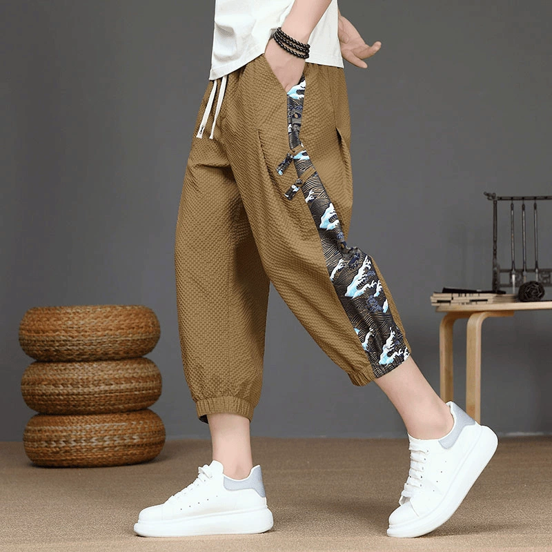 Summer retro thin trousers, Chinese style, plus size