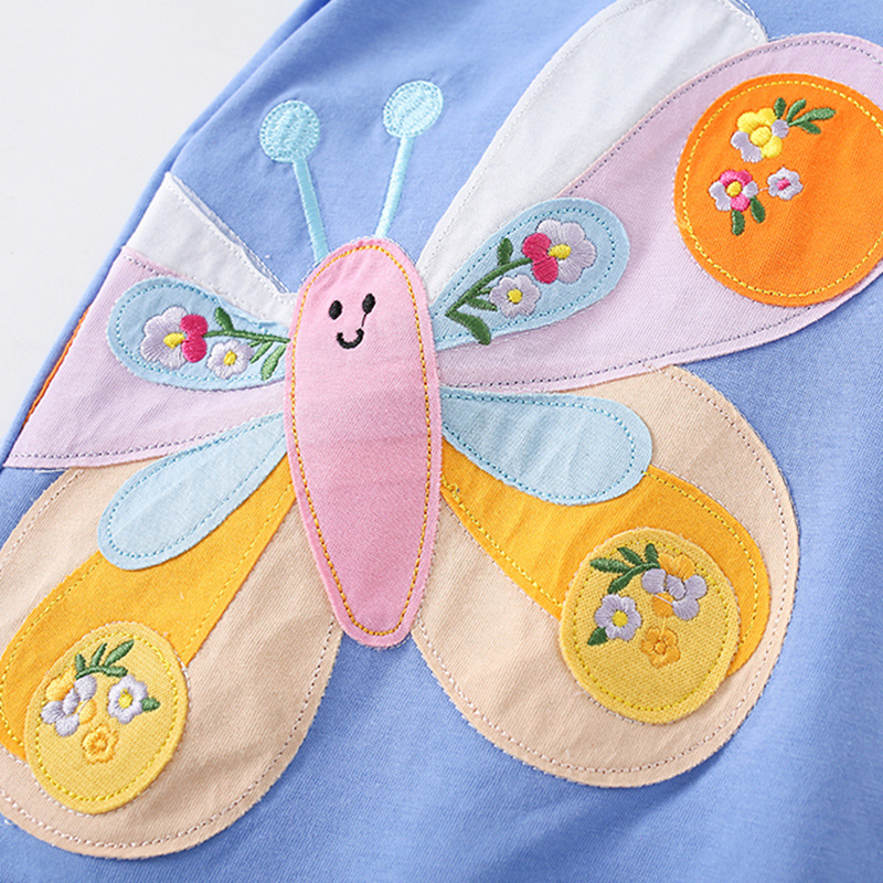 Malwee niñas verano nuevo europeo y americano niños camiseta casual estilo occidental niña manga corta niños top