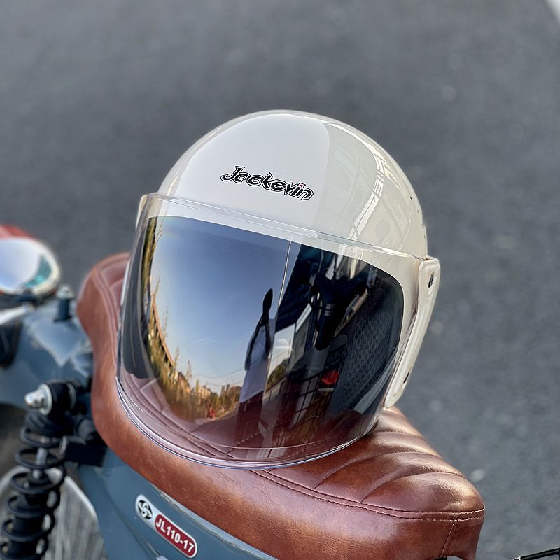 3C Certified Electric Motorcycle Helmet Scooter Warm Half Helmet