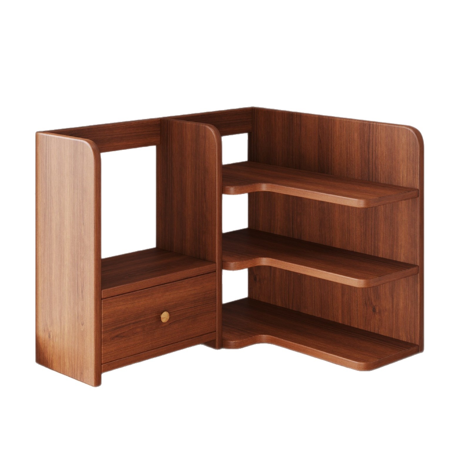 Estantes de madera sólida escritorio esquina estante de almacenamiento escritorio de escritorio estante de almacenamiento de escritorio de escritorio hogar estante de almacenamiento de esquina estante de biblioteca