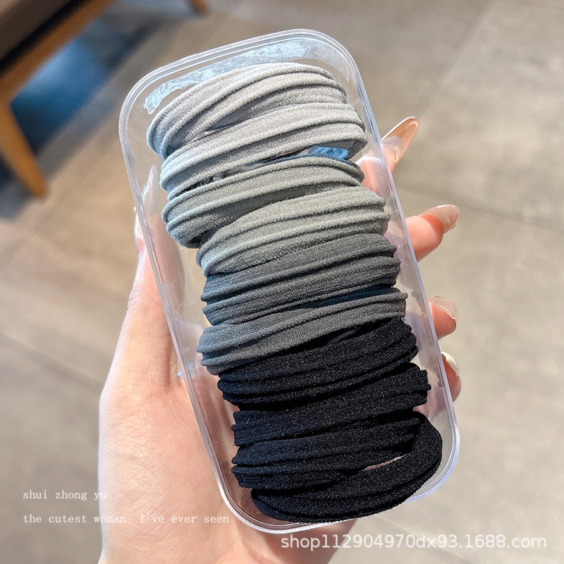 2025 nuevo estilo simple cabello de moda de alta elasticidad correa de correa de cabello multifuncional cubierta de cuero durable cabello bola adornamiento para el cabello