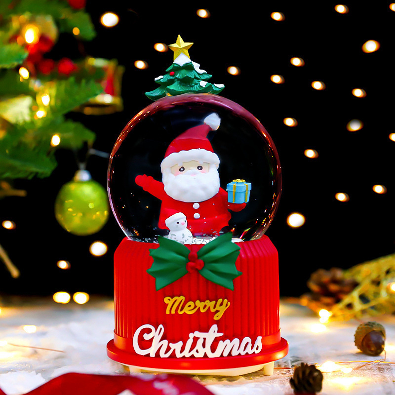 Nuevos regalos de Navidad luminosos bolas de cristal de nieve de agua decoraciones de Navidad al por mayor transfronterizas regalos para niños