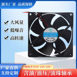 静音9025直流散热风扇12V24V电脑功放音响吸尘器灭蚊灯风扇包邮