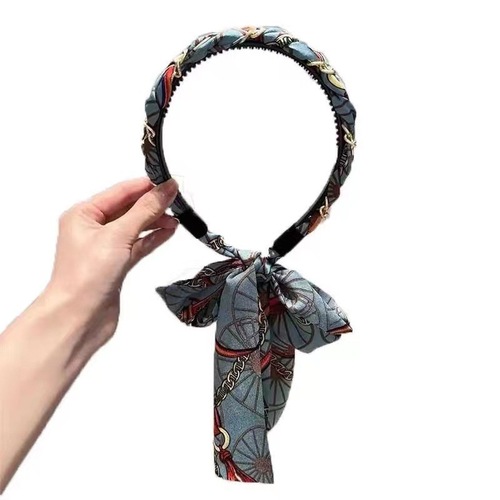 Retro chain hairband, hairpin, streamer to tie hair, one-piece hair accessory, hairband, women's casual, simple and simple hair accessory