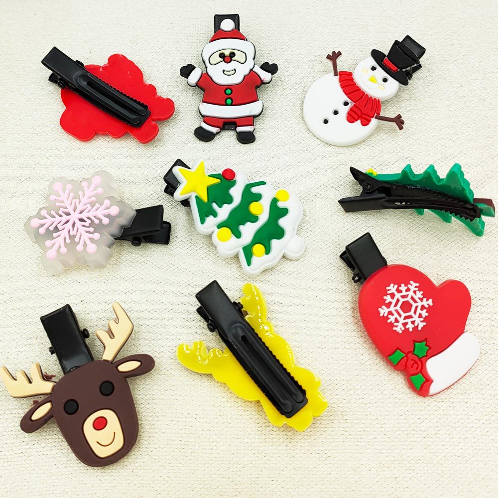 Christmas Ornaments Santa Claus Tree Elk Children's Hairpin Wholesale Nihaojewelry display picture 5