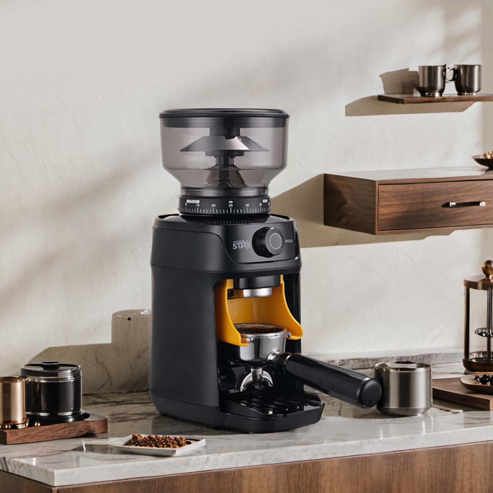 WinningStar Home 65 archivos para ajustar el grosor de los granos de café molienda en seco trituración y molienda molinillo eléctrico cronometrador