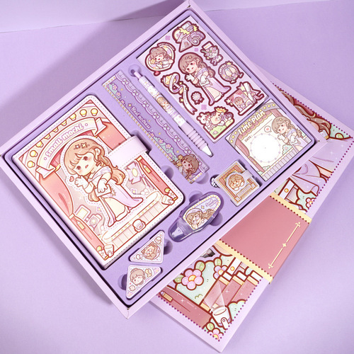Small mochi diary set, gift box, notebook, good-looking girl's diary, rising star gift package, beanie notebook