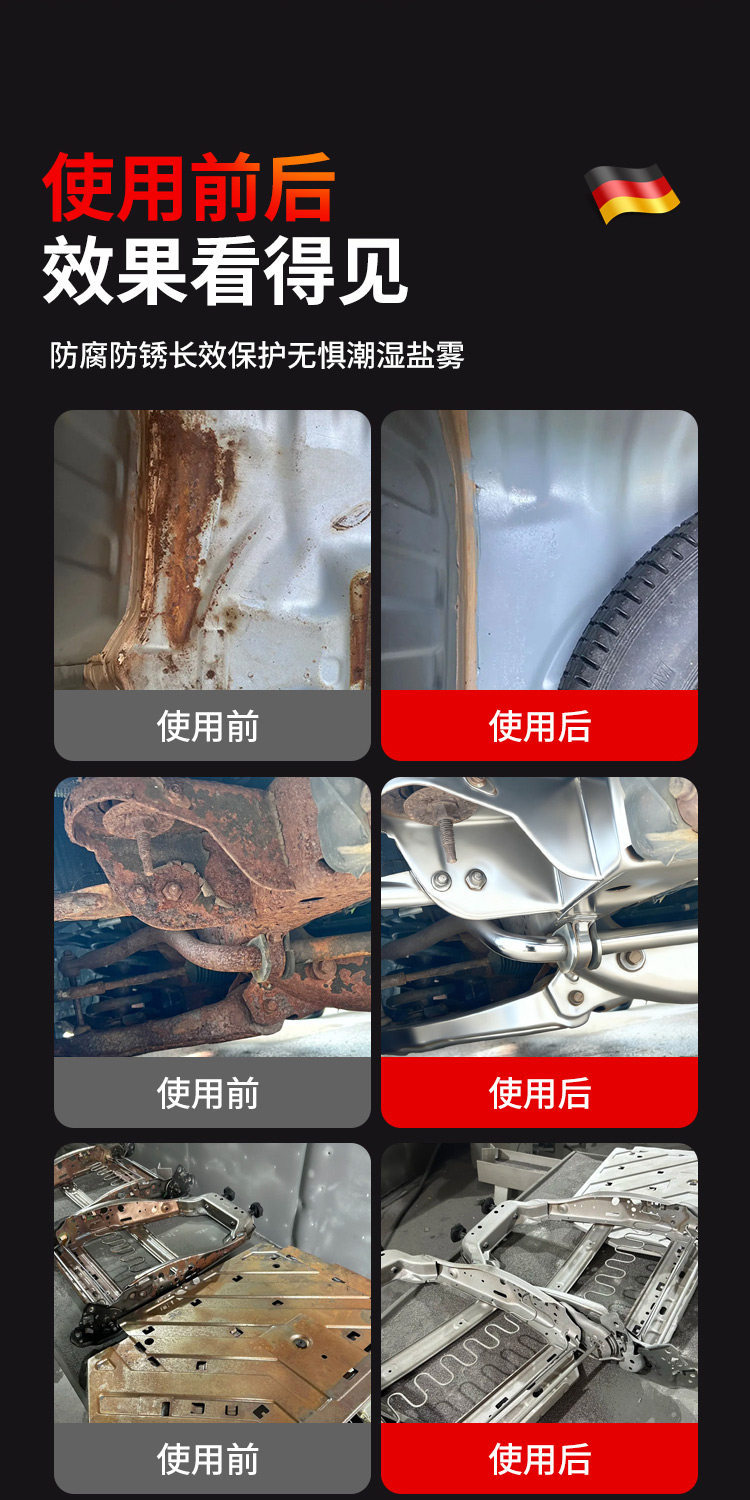 Anti-Corrosion Wax for Car Cavities, Chassis, Door Frames, Side Skirts, Rust Protection Wax for Cavities, Sheet Metal A-Pillar Interior Cavity Protection Wax