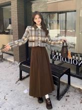 网红两件套毛呢外套女装秋冬2025新款百褶半身裙小香风套装裙子女