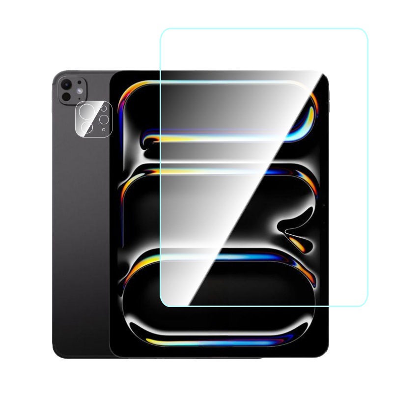 Aplicable para iPad Pro película de templado mini HD vidrio a prueba de explosiones aire sin borde blanco 2025 película de lente plana de manzana