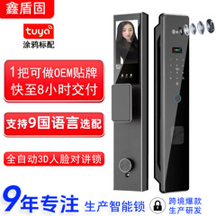 人脸识别智能门锁全自动指纹锁家用防盗门可视猫眼电子智能锁厂家