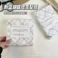 Розовая и голубая оберточная бумага с бантом и грушей для упаковки, подарочная упаковочная бумага с девчачьим сердечком, декоративная бумага для цветов