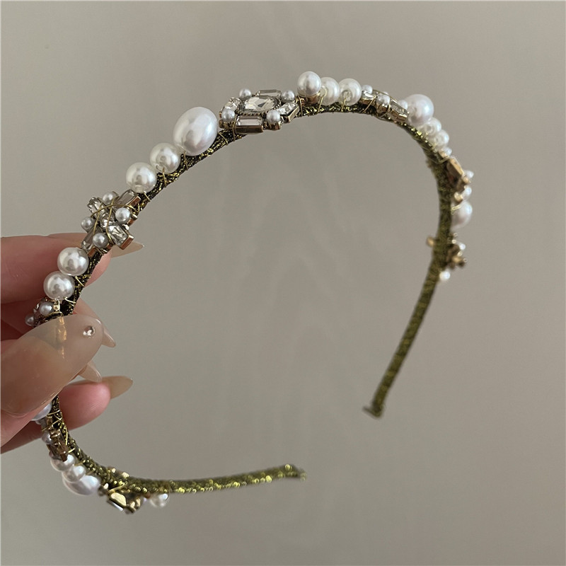 Rhinestone Pearl Korean Style Headband Wholesale Jewelry Nihaojewelry display picture 5