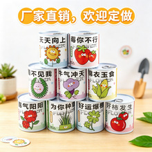 diy种植儿童小盆栽礼物桌面绿植栽培罐头花罐头网红祝福植物玩具