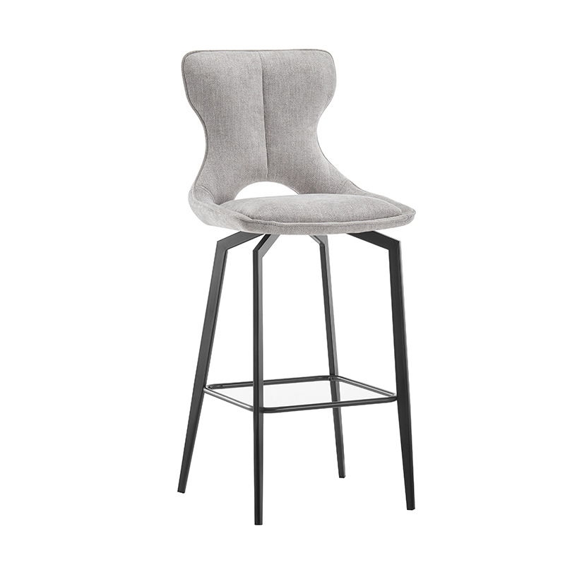 Silla de bar nórdica moderna y simple, silla de bar giratoria de lujo, silla de bar de alta calidad, taburete de recepción, silla de bar image 6