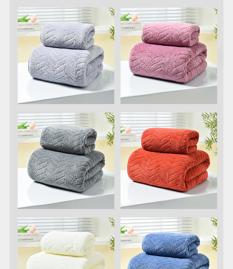 Grenzenüberschreitendes Temu Weizenähren Handtuch Korallenfleece Badetuch saugfähig nicht haarend großes Badetuch Set mit Einfassung Handtuch-Set Großhandel