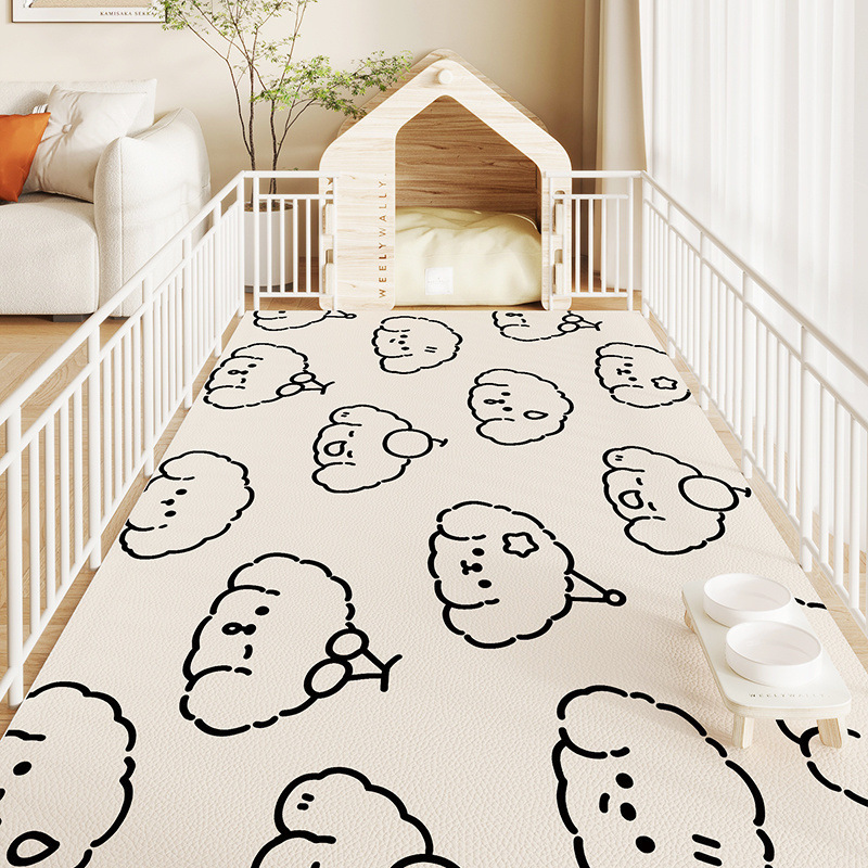 ペットフロアマット防水と尿防止フロアマット PVC 犬フェンスマット犬小屋洗濯不要、メンテナンス不要の滑り止めベッド|undefined
