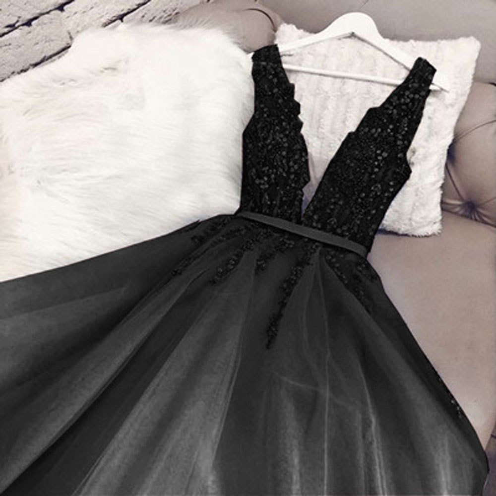 Comercio exterior europeo y americano Amazon AliExpress deseo nuevo profundo V pesado hecho a mano largo vestido de noche formal banquete