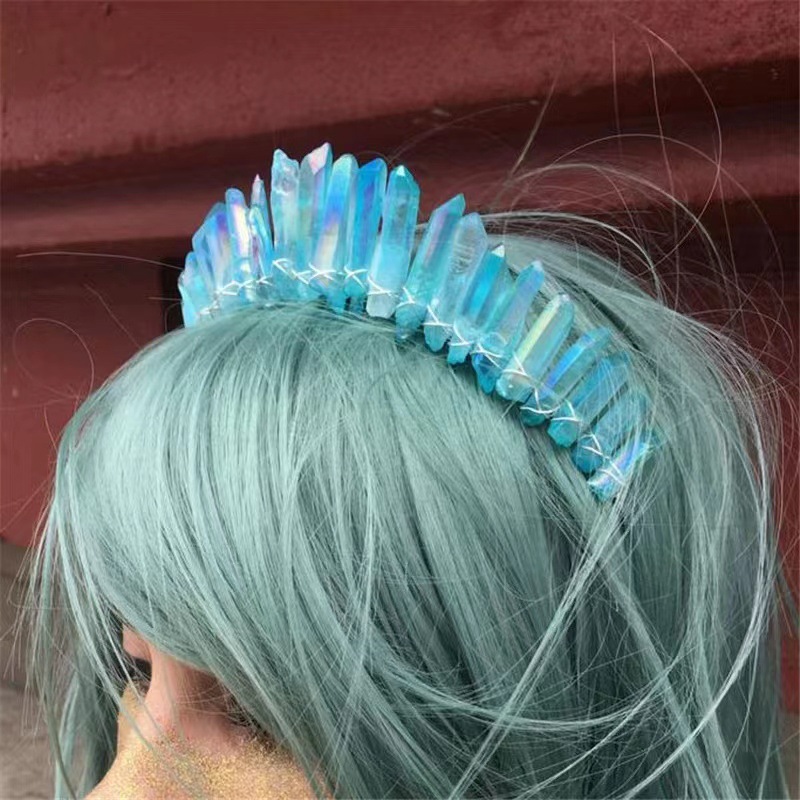 272g Weight Hair Band Hair Accessories Type 1 Piece Quantity Daily Occasion Crystal Material Geometric Pattern Women'S Gender Handmade Design Retro Style Retro Geometric Crystal Handmade Hair Band 1 Piece 20