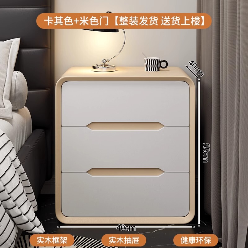 中古风床头柜小户型2025新款实木出租屋家用卧室床头置物架床批发|undefined