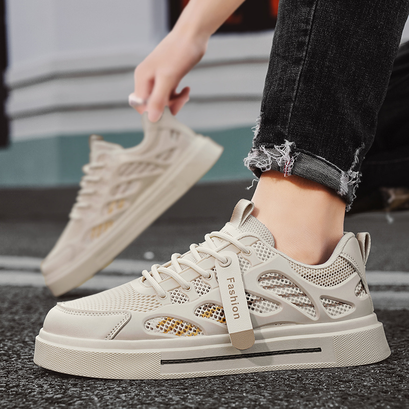 Buy One Get One Free Men's Shoes, Summer Mesh Breathable Casual Sports Sneakers, Trendy White Shoes for Men Buy One Get One Free Men's Shoes, Summer Mesh Breathable Casual Sports Sneakers, Trendy White Shoes for Men