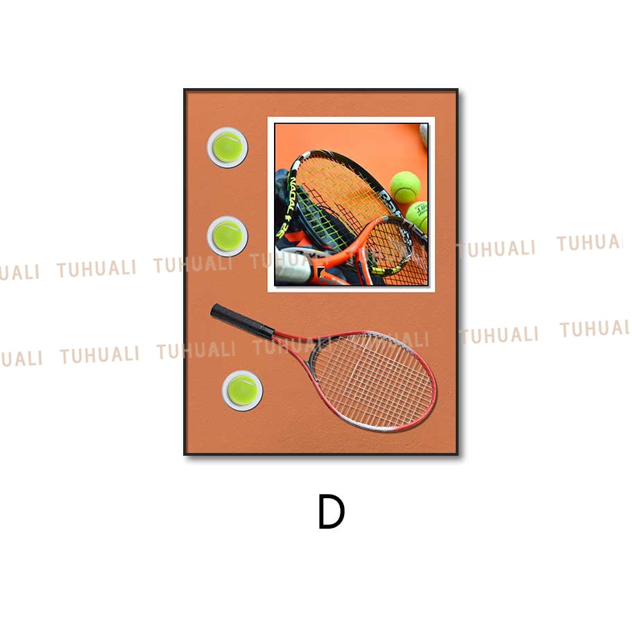 Tenis colgante pintura sofá Fondo pared tenis real pintura decorativa pasillo de alta calidad dormitorio pasillo colgante pintura