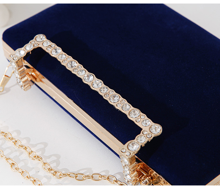Evening Bag Bags Type Velvet Solid Color Square Evening Bags