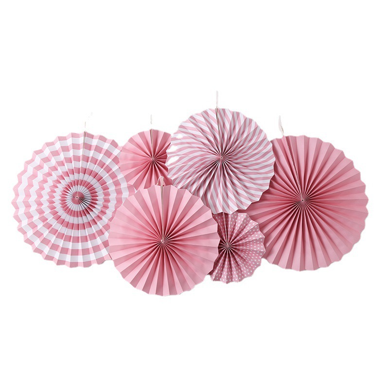 Fan de papel decorativo flores festivas coloridas fan de papel conjunto de fiesta de cumpleaños decoración de fondo de boda colgante fan de origami