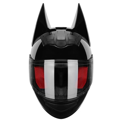 Helmet, Motorcycle Full-Face Helmet, Motosiklet kaskı (dəbilqə) - bright-black-max-transparent-anti-fog-lens-s