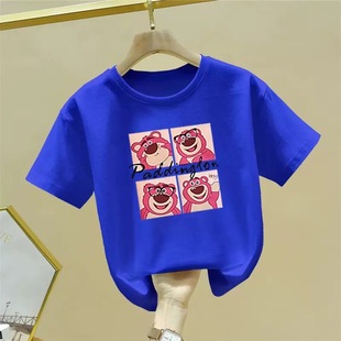 The New Model Can Be Shipped on Behalf of 2120 # Girls' Short-Sleeved T-Shirts, Kidsren's Summer Clothes, New Fashionable Kidsren's Clothes, Pure Cotton Bottoming Shirts, Half-Sleeves