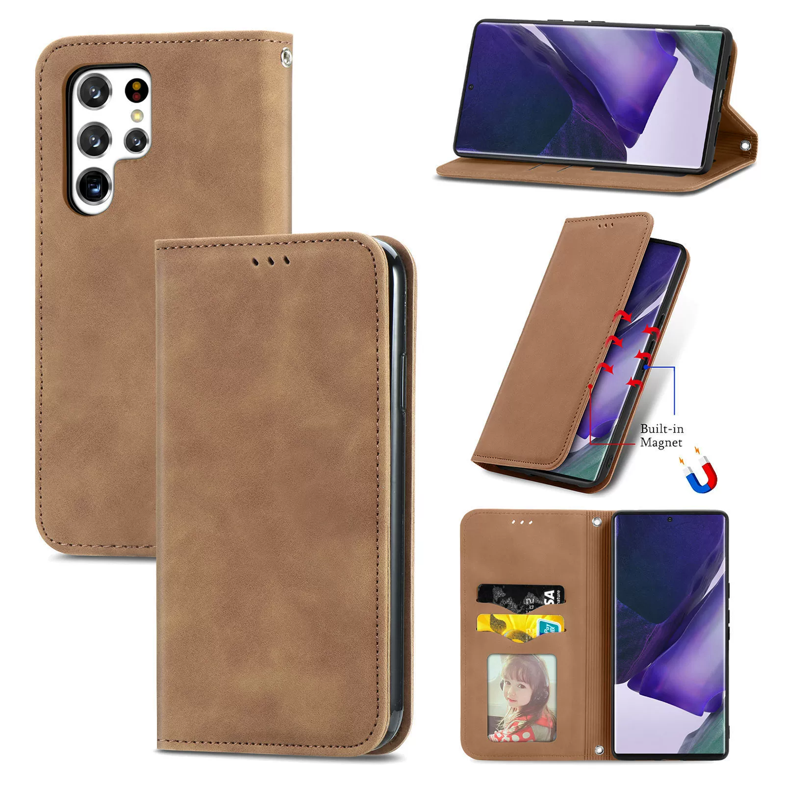 Samsung, S25, совместимый складной мобильный телефон, защитный чехол, кошелек, деловая версия, A56, A35