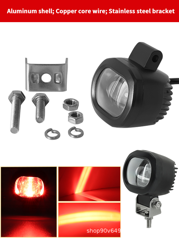 Upgraded Integrated Forklift Red and Blue Light Warning Lamp 12-80V High-Brightness Linear Area Safety Light Limiting Light