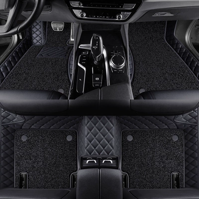 suitable for both old and new models, Modelə uyğun ayaqaltı - black-black-faux-cashmere-double-layer-foot-mat